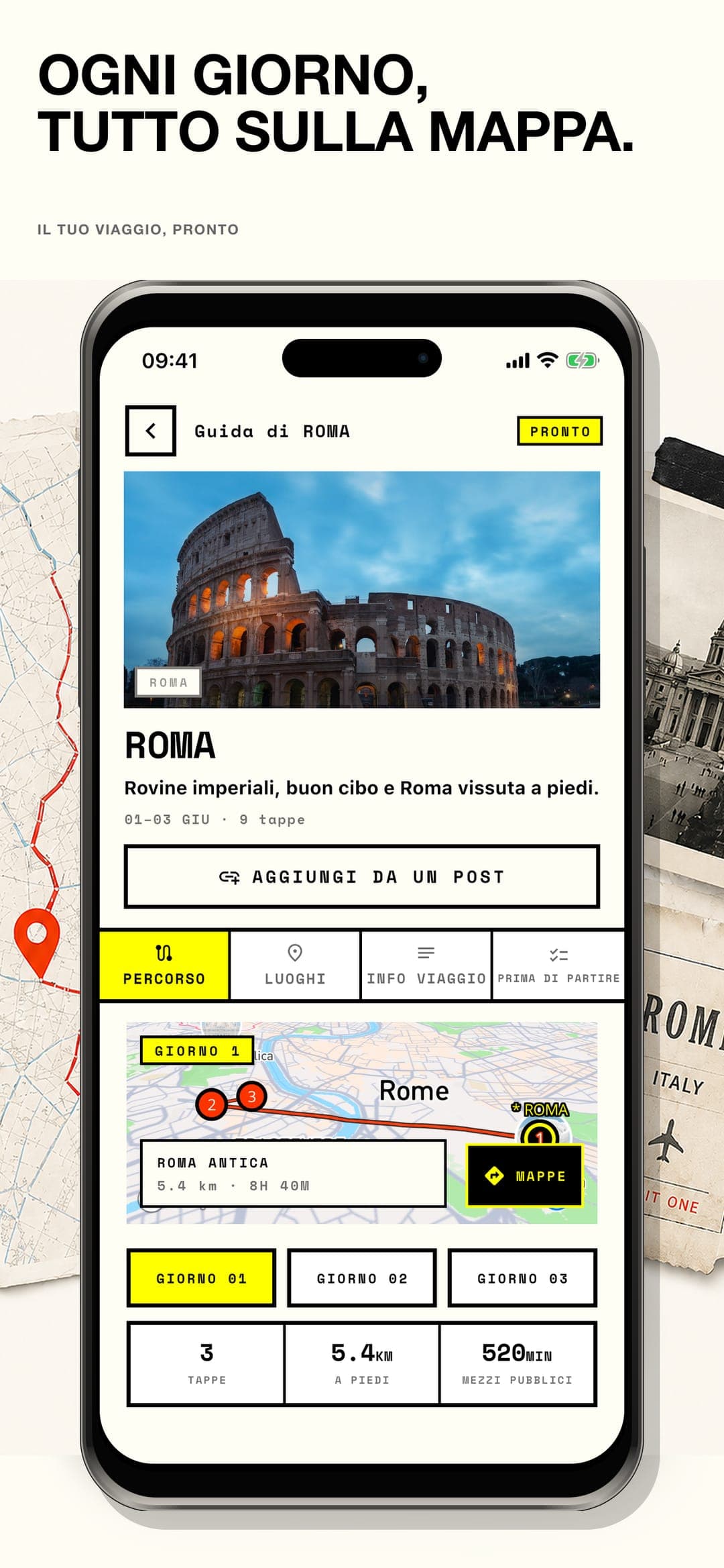 One Way Guide — Vedi le tappe in ordine sensato e apri l’itinerario in Mappe.